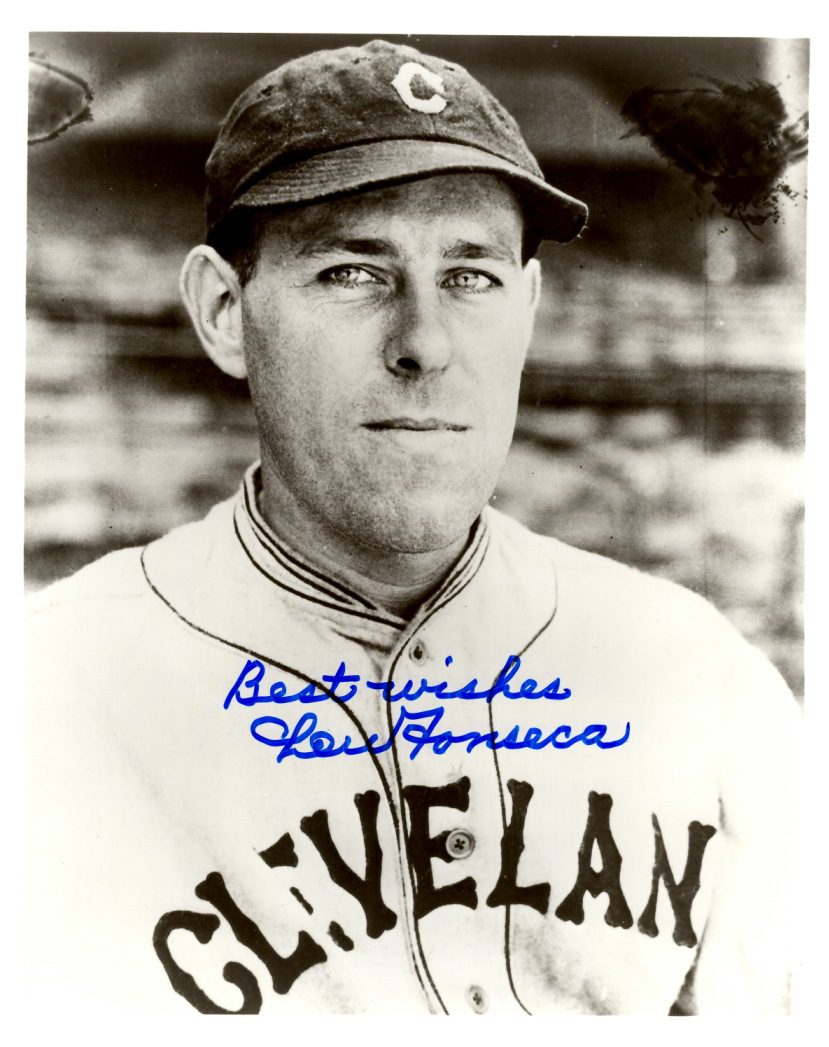 AUTOGRAPHED LOU FONSECA 8X10 Cleveland Indians Photo