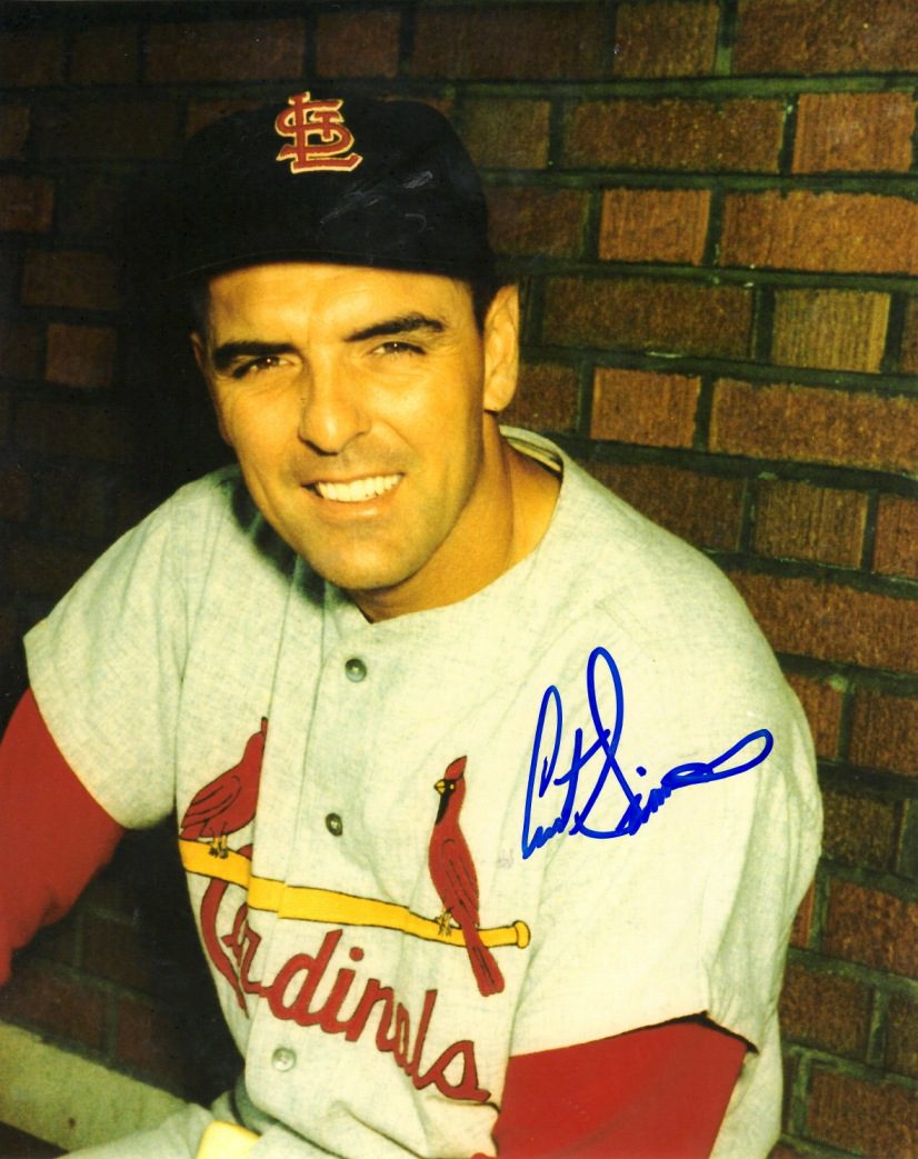 AUTOGRAPHED CURT SIMMONS 8X10 St. Louis Cardinals photo