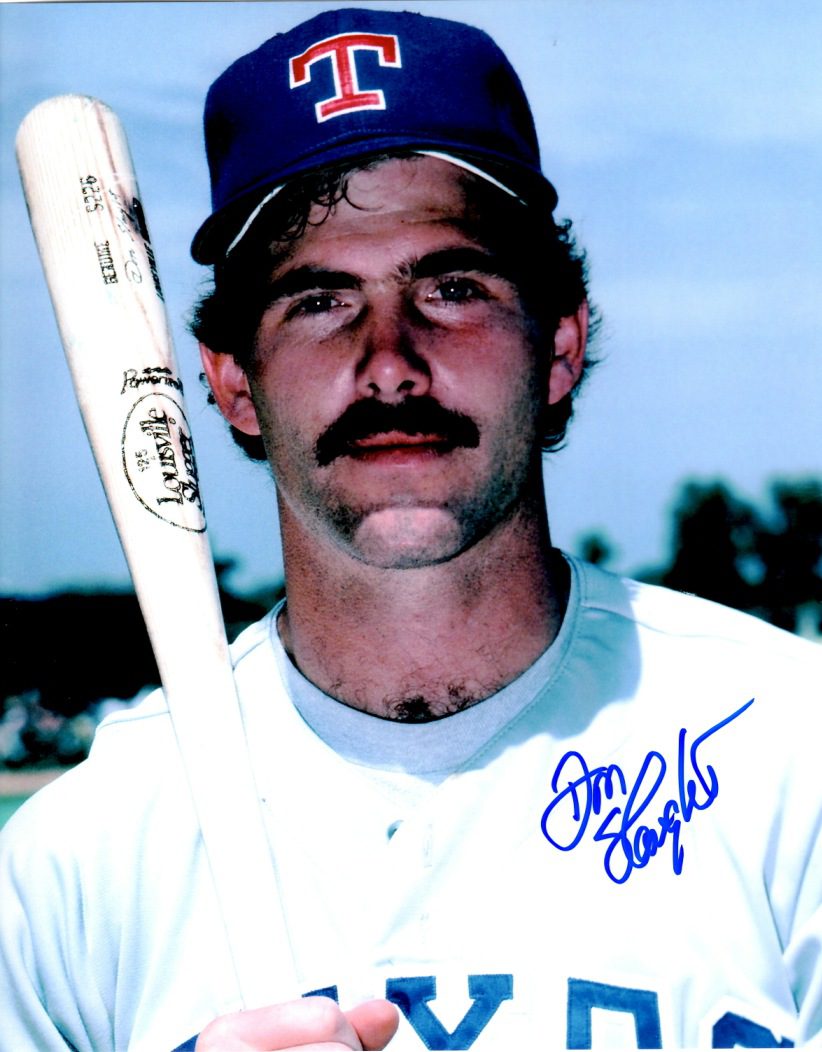 AUTOGRAPHED DON SLAUGHT 8X10 Texas Rangers Photo
