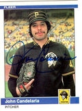 Autographed JOHN CANDELARIA  1984 Fleer Card