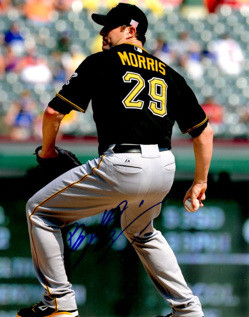 Autographed BRYAN MORRIS 8X10 Photo Pittsburgh Pirates
