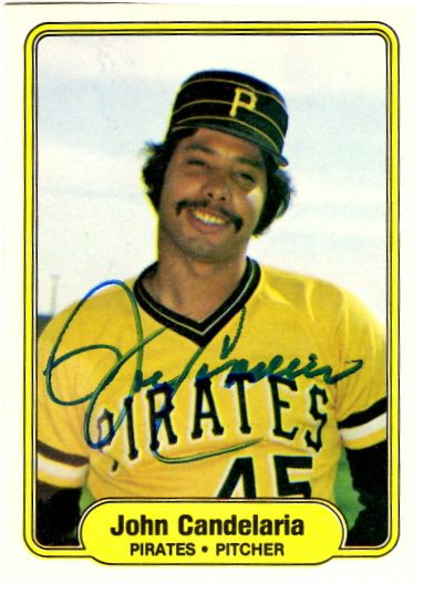 Autographed  JOHN CANDELARIA 1982 FLEER Card