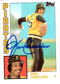 Autographed JOHN CANDELARIA 1984 Topps Card