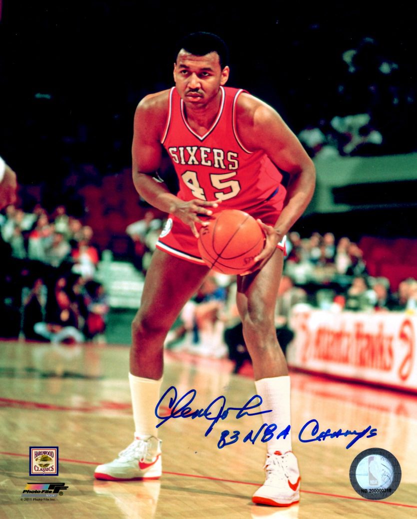 AUTOGRAPHED CLEM JOHNSON 8X10 Philadelphia 76'ers photo