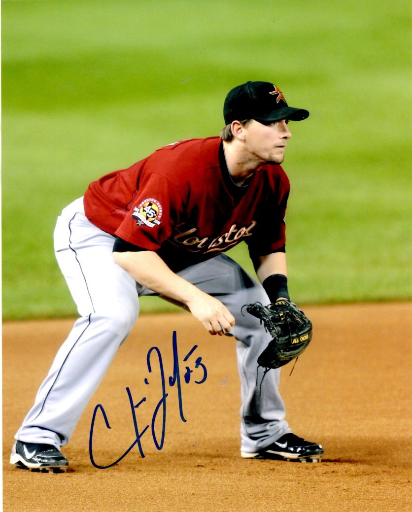 AUTOGRAPHED CHRIS JOHNSON 8X10 Houston Astros Photo