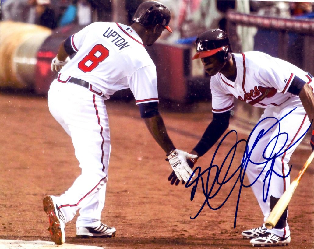 AUTOGRAPHED B.J. UPTON 8X10 Atlanta Braves photo