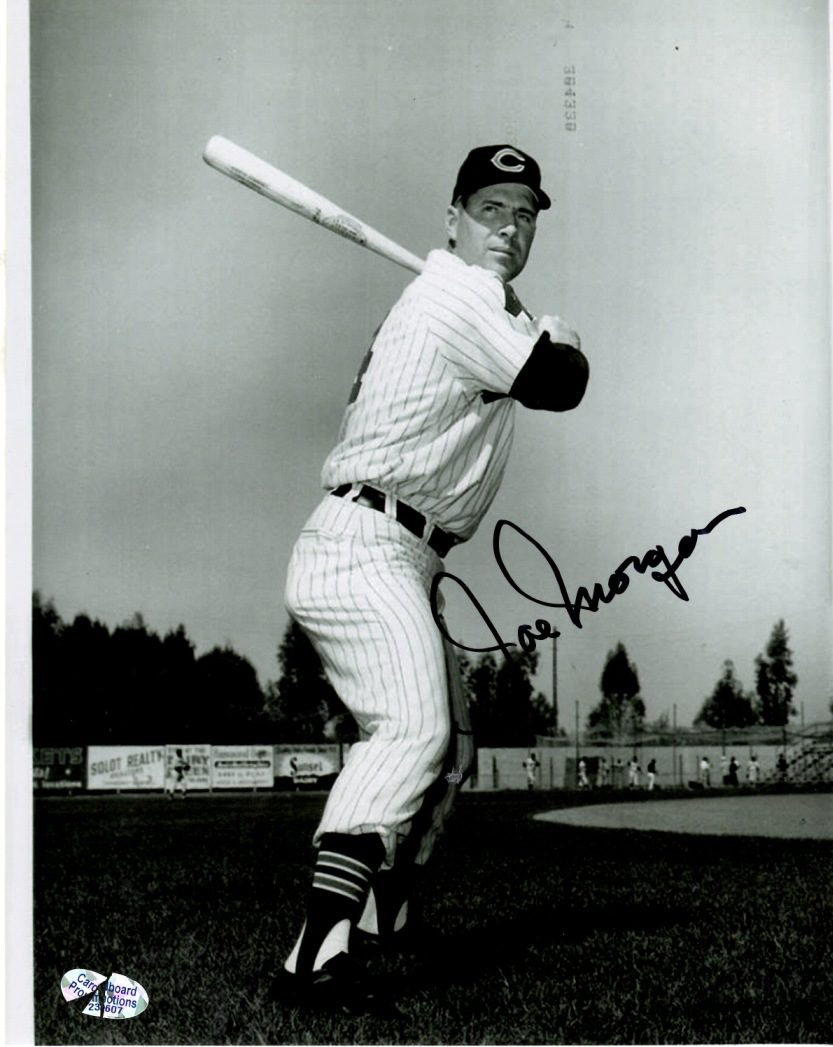 AUTOGRAPHED JOE MORGAN 8X10 Cleveland Indians Photo