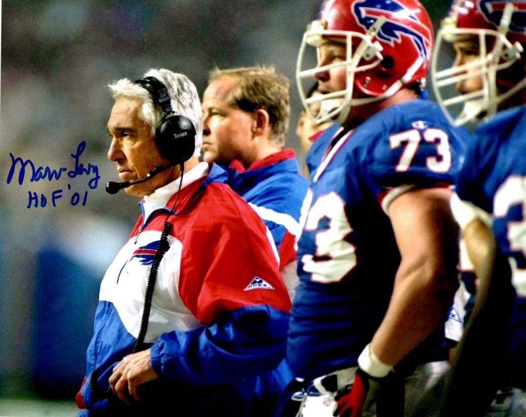 Autographed MARV LEVY HOF 8X10 Buffalo Bills Photo