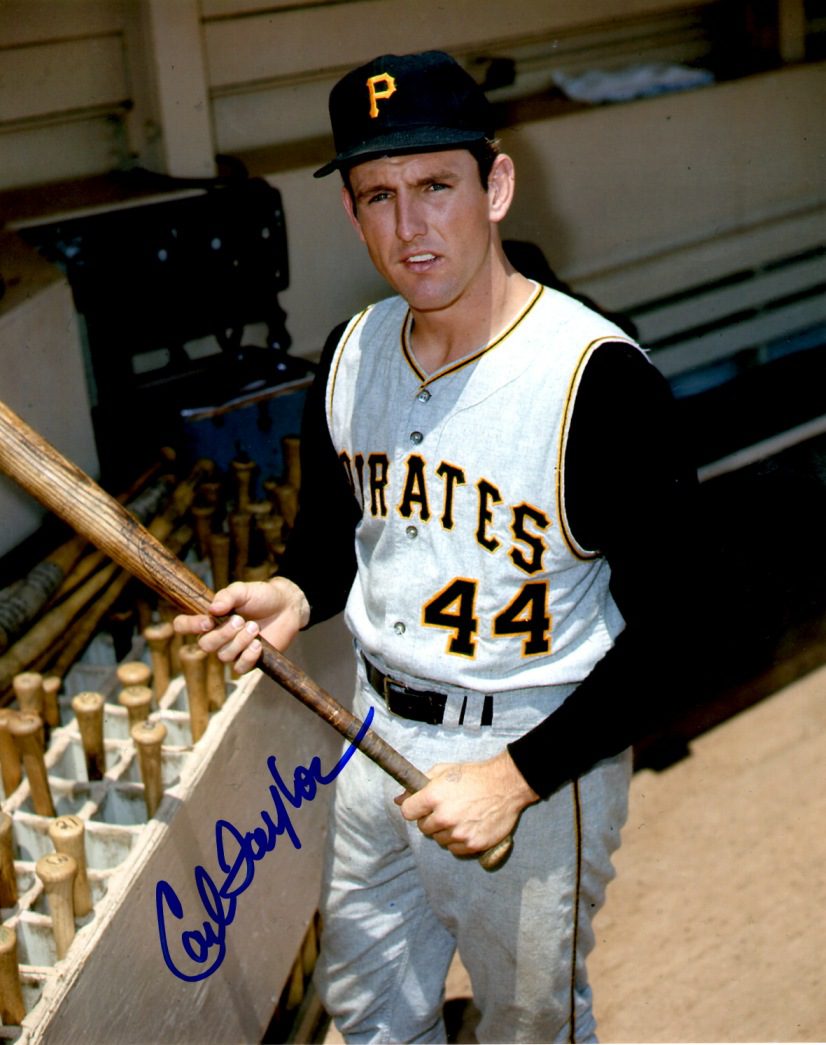 Autographed CARL TAYLOR 8X10 Photo Pittsburgh Pirates