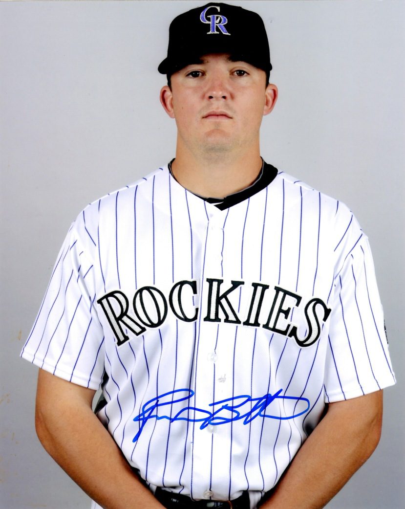 AUTOGRAPHED REX BROTHERS 8X10 Colorado Rockies Photo