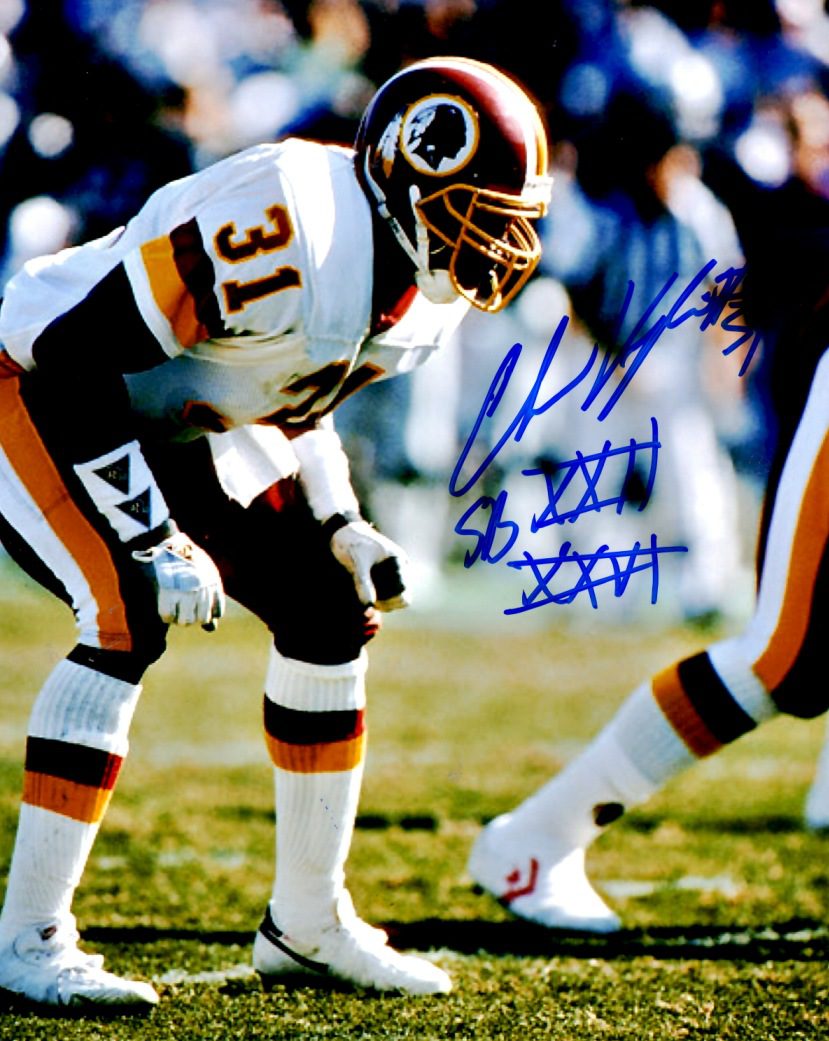 Autographed CLARENCE VAUGHN 8x10 Washington Redskins Photo