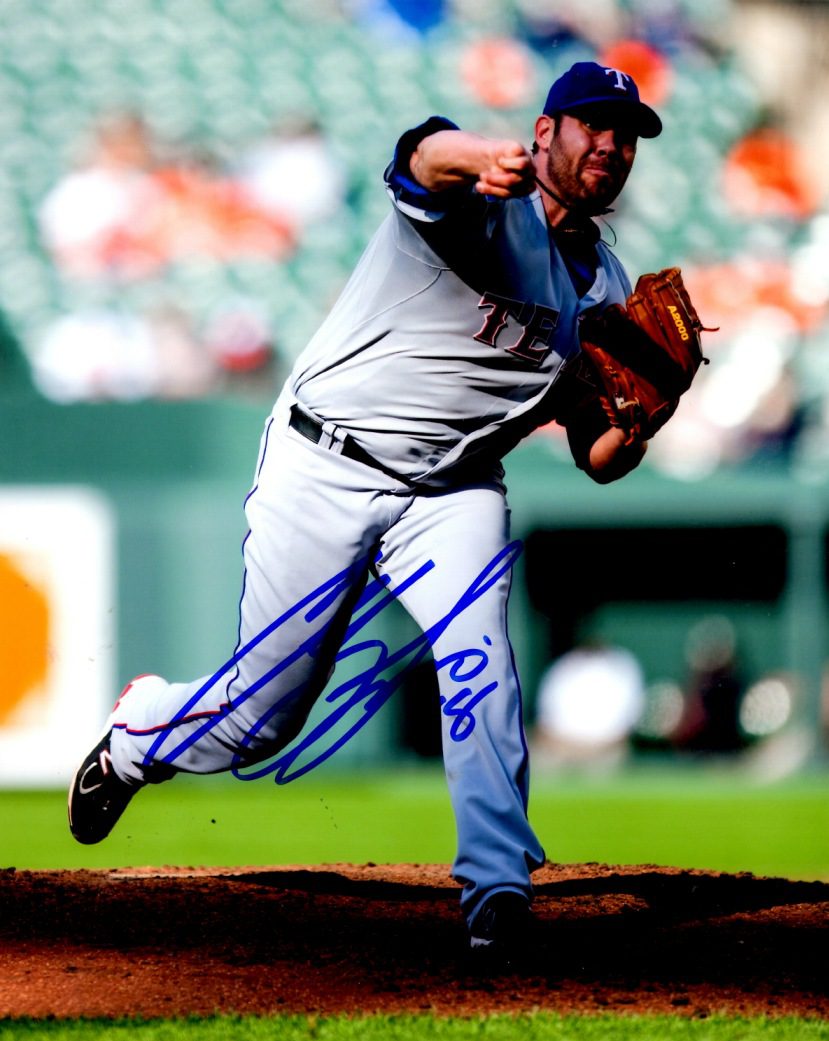 AUTOGRAPHED COLBY LEWIS 8X10 Texas Rangers Photo