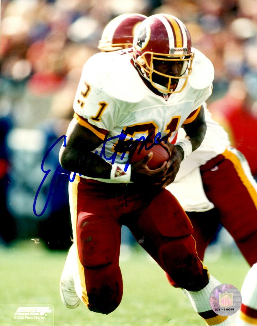 Autographed EARNEST BYNER 8X10 photo Washington Redskins