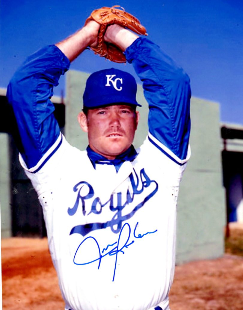 AUTOGRAPHED JIM ROOKER 8X10 photo KC Royals