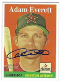 Autographed ADAM EVERETT Houston Astros 2007 Topps Heritage Card