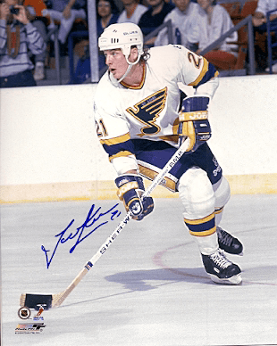 Autographed TODD EWEN 8x10 St. Louis Blues Photo