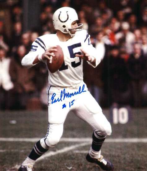Autographed EARL MORRALL Baltimore Colts 8x10 photo