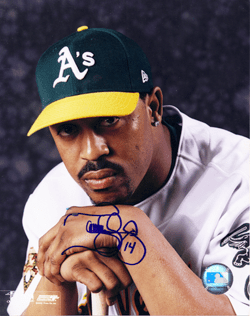 AUTOGRAPHED SIGNED photo TERRENCE LONG #6 Oakland A's