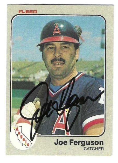 Autographed JOE FERGUSON California Angels 1983 Fleer Card