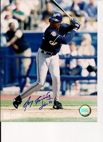 AUTOGRAPHED  photo TONY FERNANDEZ Milwaukee Brewers