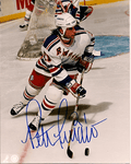 Autographed PETER FERRARO 8x10 New York Rangers Photo