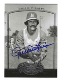 Autographed ROLLIE FINGERS Oakland A's 2005 Upper Deck Past Time Pennants Card