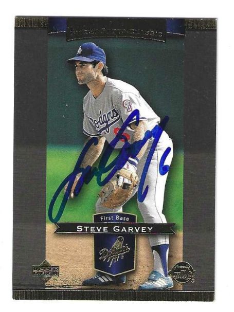 Autographed STEVE GARVEY Los Angeles Dodgers 2003 Upper Deck Sweet Spot Classic Card