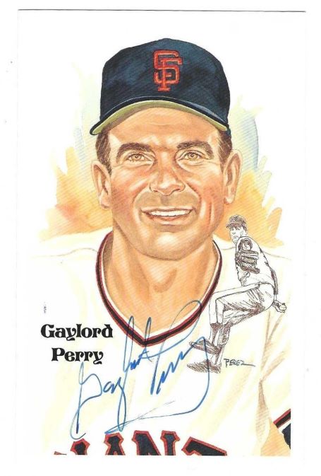 Autographed GAYLORD PERRY San Francisco Giants Perez-Steele Postcard