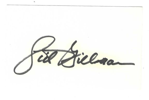 Autographed SID GILLMAN 3x5 INDEX CARD