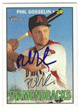 Autographed PHIL GOSSELIN Arizona Diamondbacks 2016 Topps Heritage Card