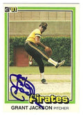 Autographed GRANT JACKSON Pittsburgh Pirates 1981 Donruss Card