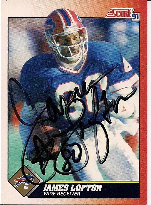 JAMES LOFTON Autographed 1991 Score Card