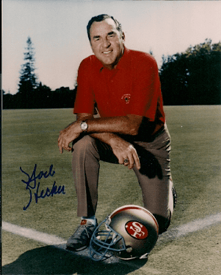 Autographed NORB HECKER  photo - San Francisco 49'ers