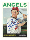 Autographed JOSH HAMILTON Los Angeles Angels 2013 Topps Heritage Card