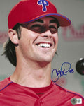 AUTOGRAPHED COLE HAMELS 8X10 Philadelphia Phillies Photo Beckett