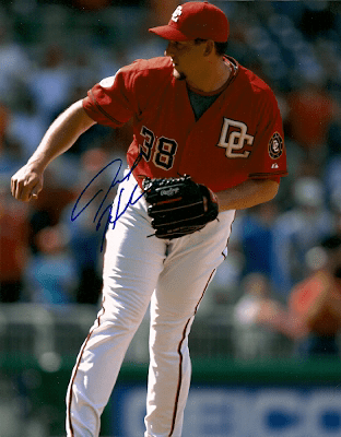 Autographed JOEL HANRAHAN 8X10 Washington Nationals Photo