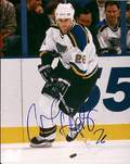Autographed MICHAEL HANDZUS St. Louis Blues Photo