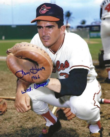 AUTOGRAPHED LARRY HANEY "1966 World Champs" 8X10 Baltimore Orioles Photo