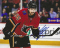 Autographed NOAH HANIFIN 8X10 Calgary Flames Photo