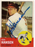 Autographed RON HANSEN 1963 Topps Card