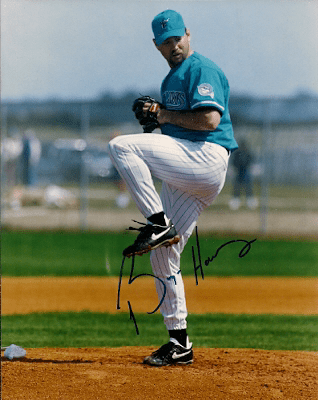 AUTOGRAPHED BRYAN HARVEY 8X10 Florida Marlins Photo