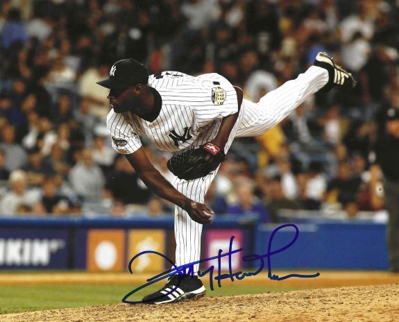 AUTOGRAPHED LATROY HAWKINS 8X10 New York Yankees Photo