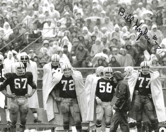 Autographed BILL HAYHOE 8X10 Green Bay Packers Photo
