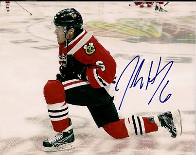 Autographed JORDAN HENDRY Photo - Chicago  Blackhawks