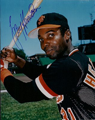 AUTOGRAPHED LARRY HERNDON San Francisco Giants 8X10 Photo