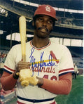 AUTOGRAPHED LARRY HERNDON 8X10 St. Louis Cardinals photo