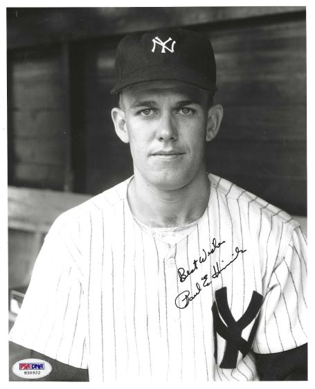 AUTOGRAPHED PAUL HINRICHS 8X10 New York Yankees photo PSA/DNA