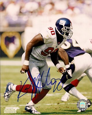 Autographed KENNY HOLMES New York Giants photo