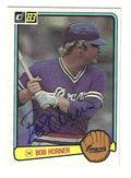 Autographed BOB HORNER Atlanta Braves 1983 Donruss Card