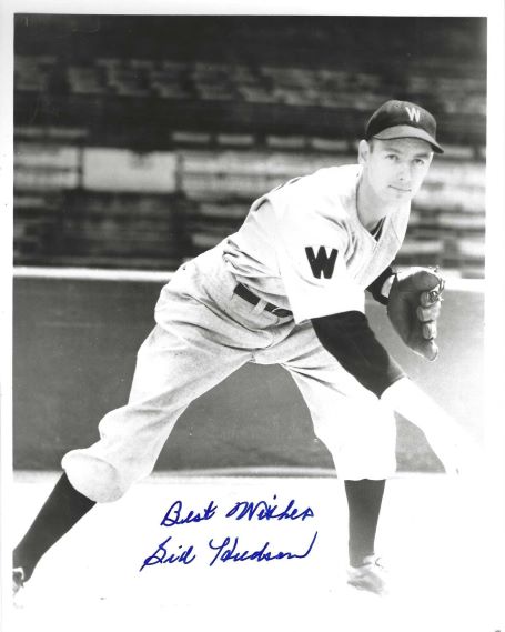 AUTOGRAPHED SID HUDSON 8X10 Washington Senators Photo